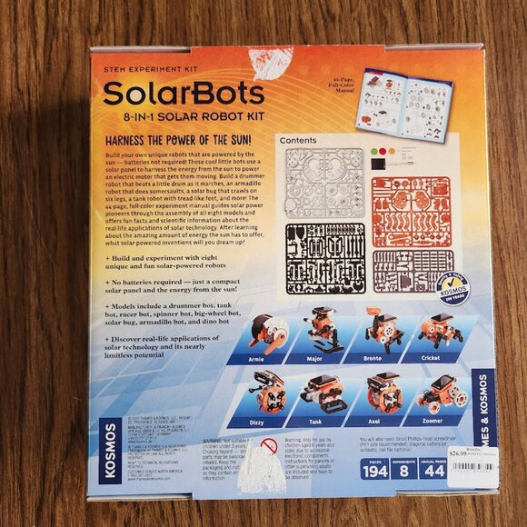 NEW Thames & Kosmos Solar Bots Robots STEM TOY KIT 8-in-1 Solar Robot Science Ex - Picture 4 of 16